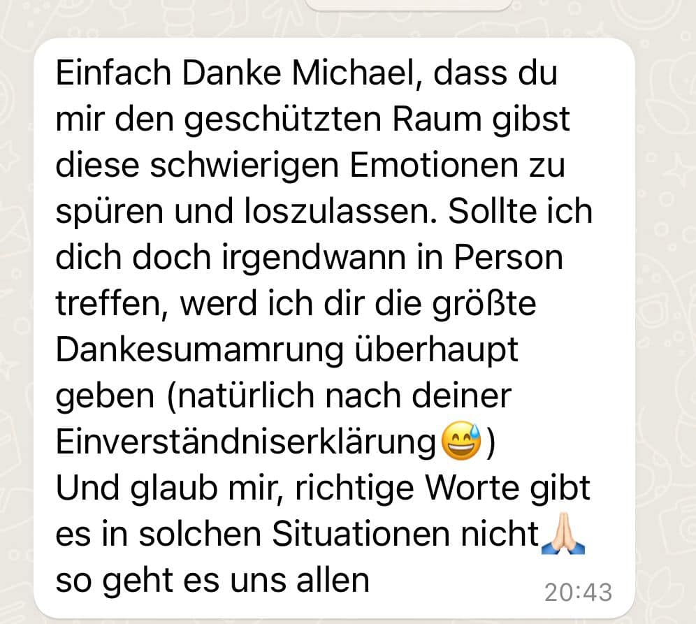Klientin bedankt sich für die Betreuung im Abnehm-Coaching