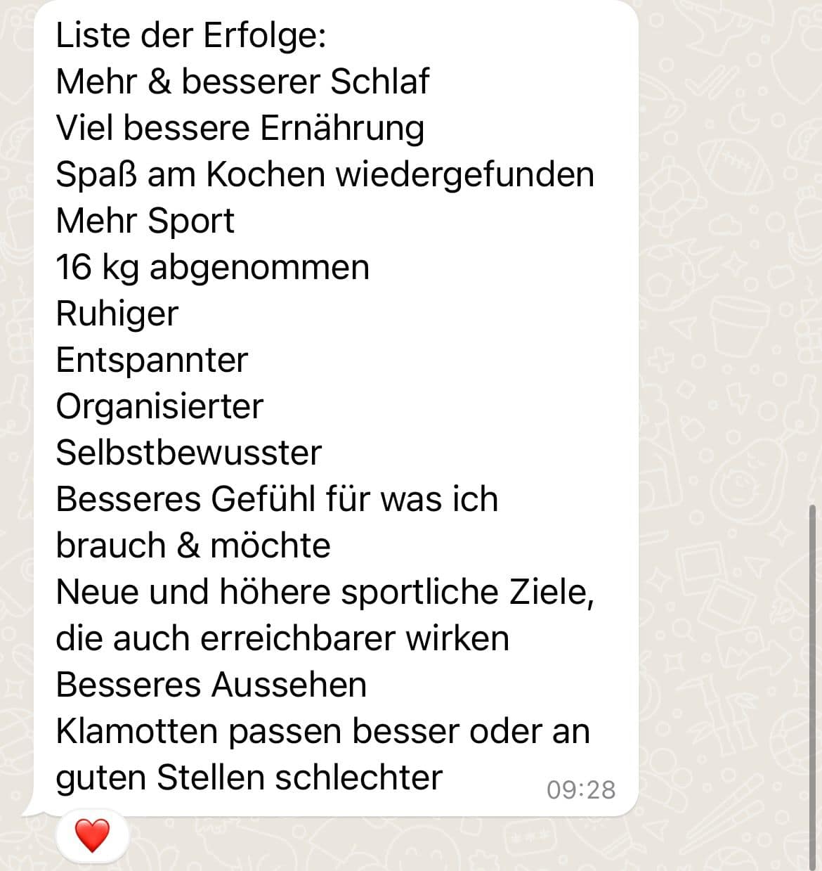 abnehmcoach-erfolg-3 Whatsapp Nachricht einer Klientin mit ihren Abnehm-Erfolgen