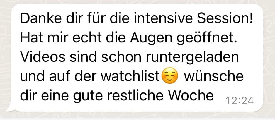 abnehmcoach-erfolg-7 Klientin bedankt sich per Whatsapp für die Abnehm-Session